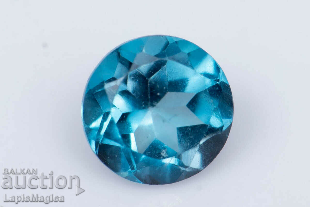 Topaz albastru din Londra 0,28ct 4mm tăiat rotund #10