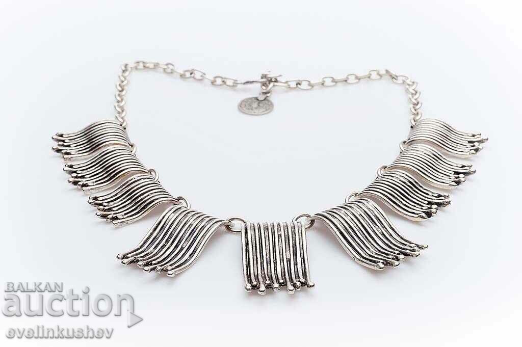 Silver plated necklace KN-0301001015