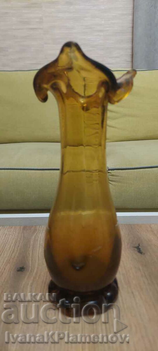 Glass vase height 22cm