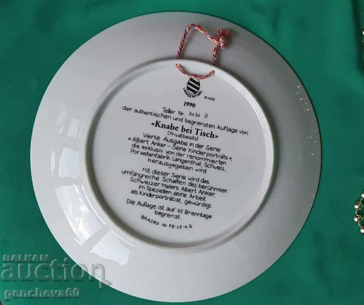 Auction Decorative porcelain plate 1990 Auction Decorative porcelain plate 1990