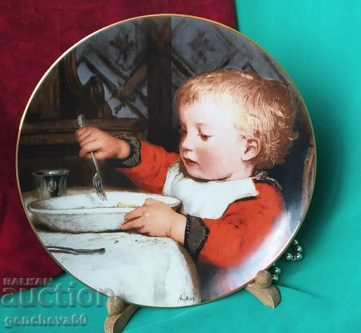 Decorative porcelain plate 1990 Decorative porcelain plate 1990