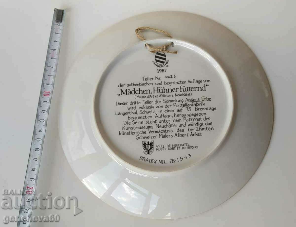 Decorative porcelain plate, 1987. for collection - 6