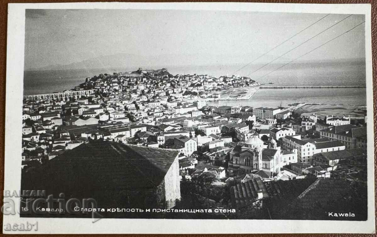 Kavala The old fortress and the harbor wall