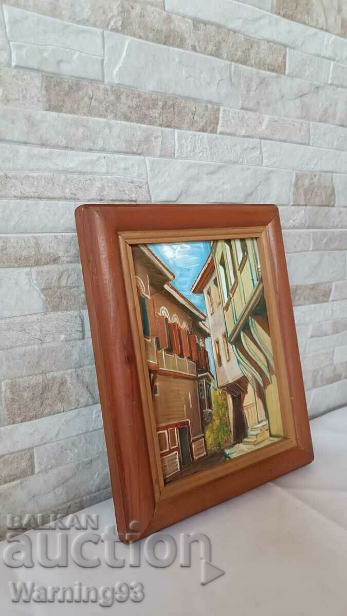 Auction Painting "Old Plovdiv" - 24/19.5cm Auction Painting "Old Plovdiv" - 24/19.5cm