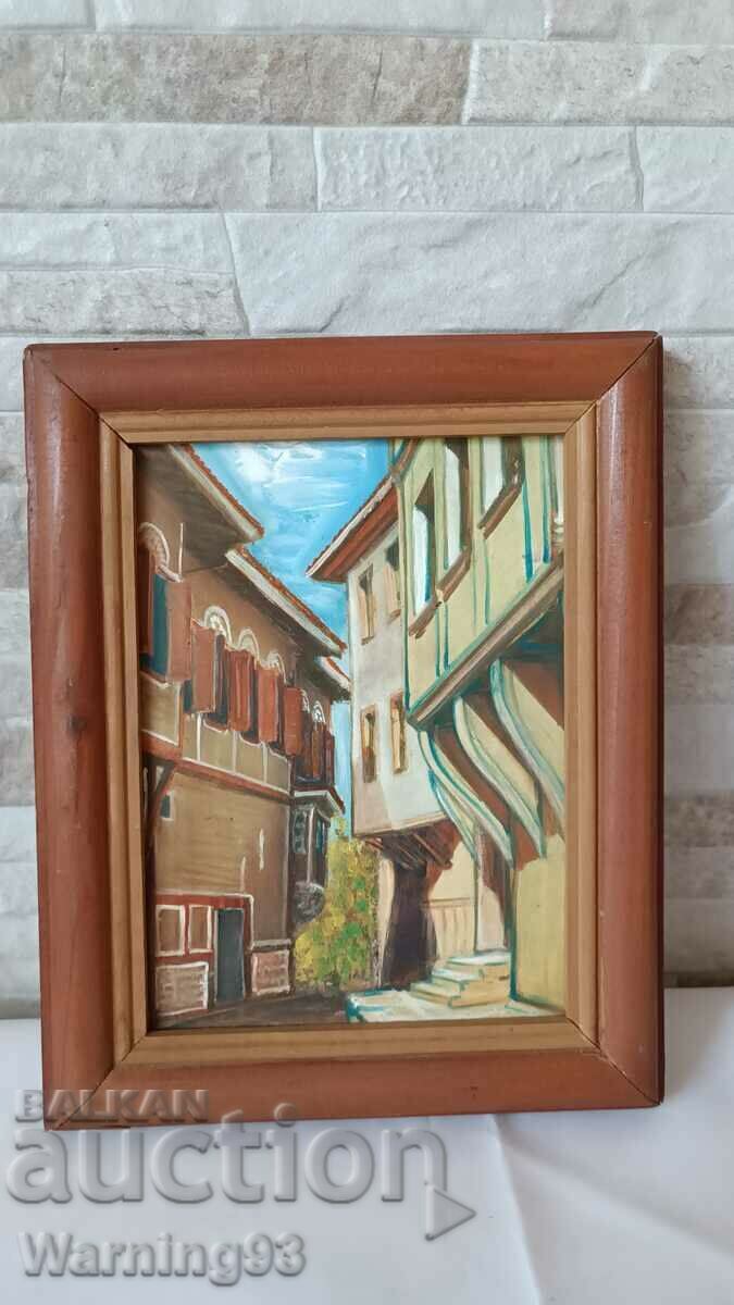 Delivery of Painting "Old Plovdiv" - 24/19.5cm Delivery of Painting "Old Plovdiv" - 24/19.5cm