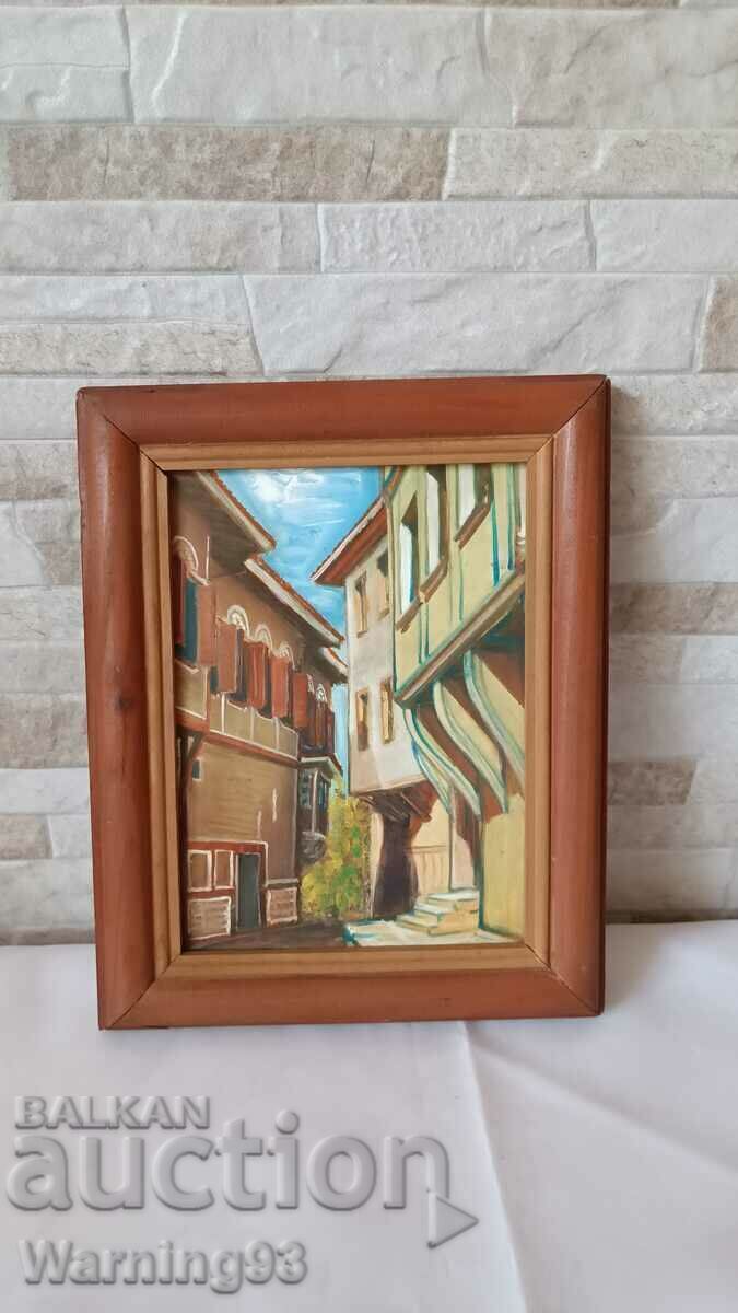 Painting "Old Plovdiv" - 24/19.5cm