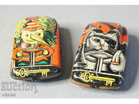 2 Old Russian metal toy car model Pinocchio Pinocchio