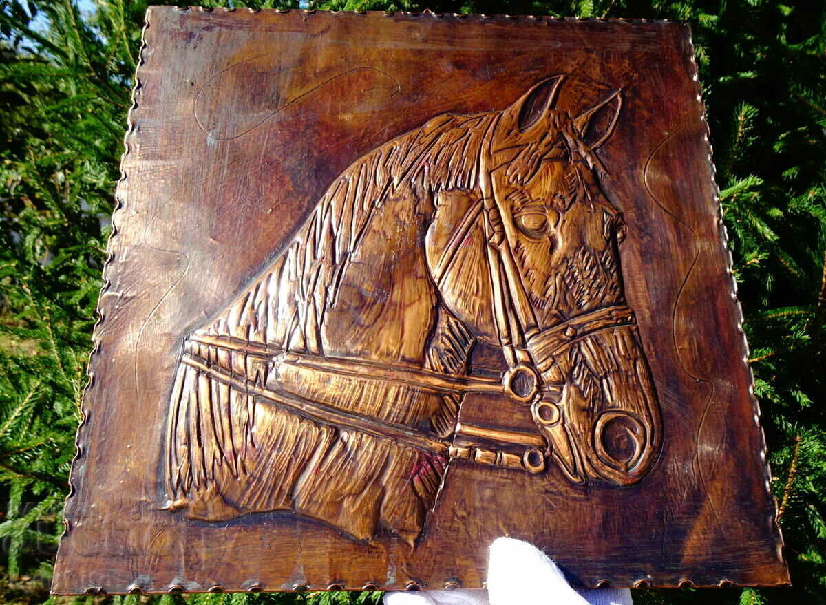 Χάλκινο πάνελ αλόγου, χάλκινη ζωγραφική, συγγραφέας. - 5 Χάλκινο πάνελ αλόγου, χάλκινη ζωγραφική, συγγραφέας. - 5