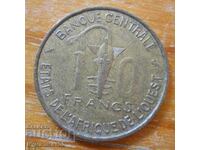 10 franci 1959 - Africa de Vest