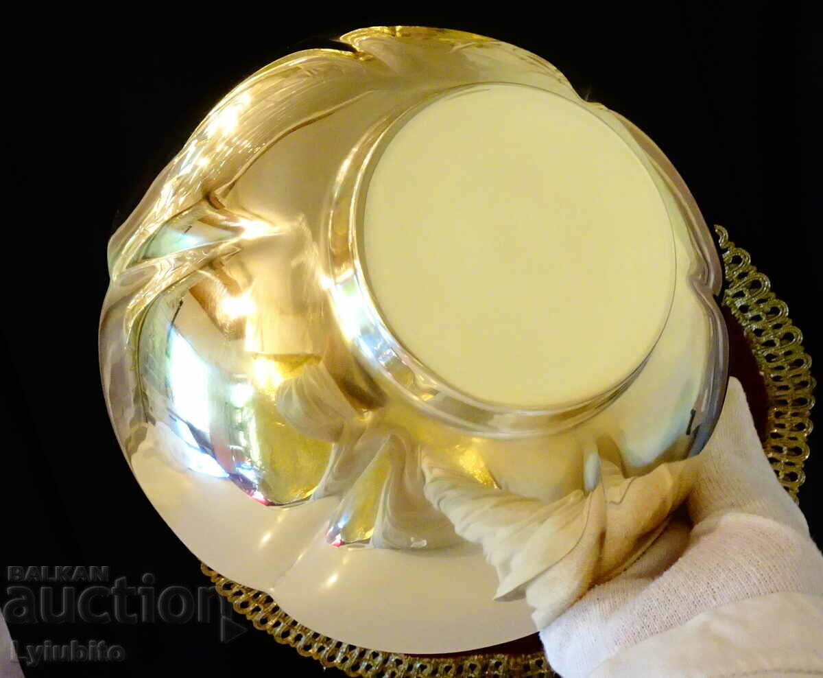 Bronze salad bowl, fruit bowl, bowl, flower - 7