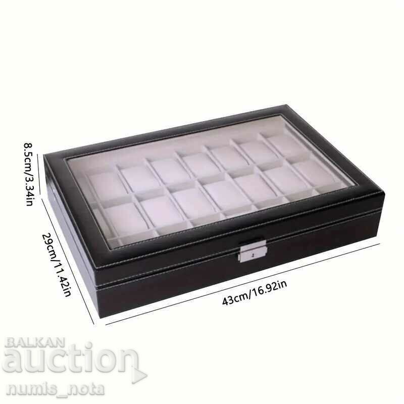 cutie de lux pentru depozitare si prezentare a 24 de ceasuri - 5