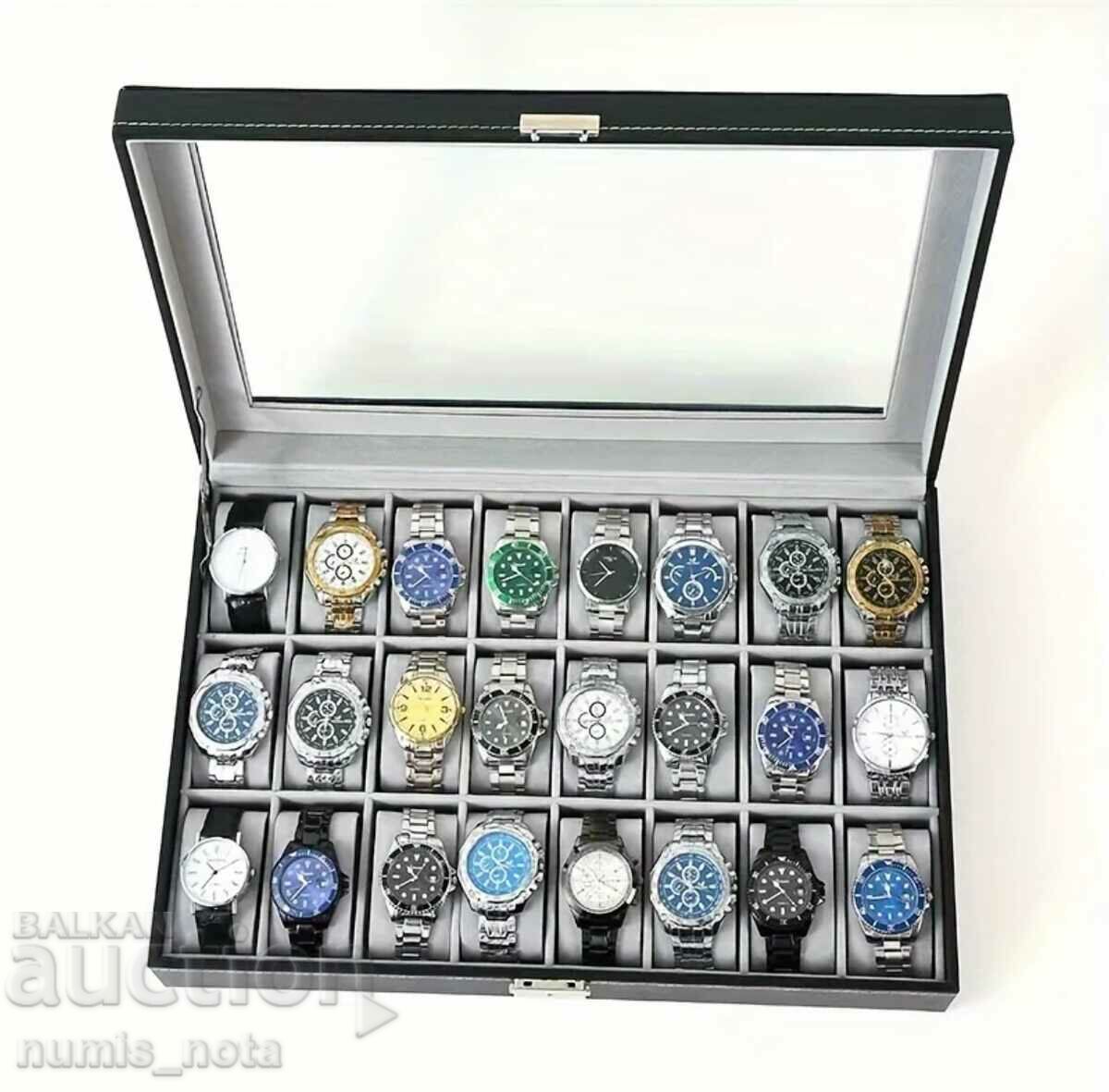 cutie de lux pentru depozitare si prezentare a 24 de ceasuri - 7