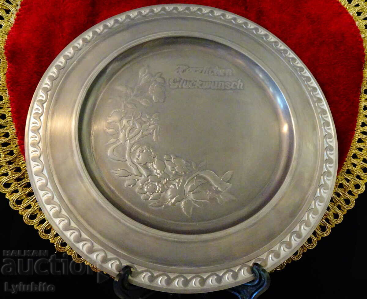 Tin wall plate, panel with Congratulations, tin wedding - 5 Tin wall plate, panel with Congratulations, tin wedding - 5