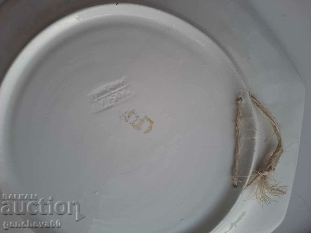 Large porcelain platter with floral motifs/decoration - 7