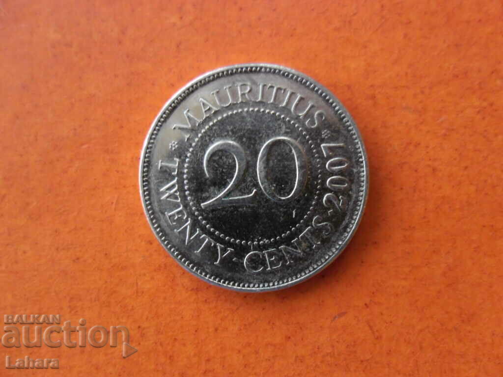 20 cents 2007 Mauritius