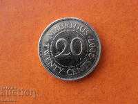 20 cents 2007 Mauritius