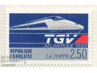 1989. Франция.  Експресен влак "TGV" Atlantique.