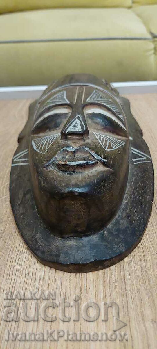 Mască Africa sculptată în lemn pentru colecționari - 6