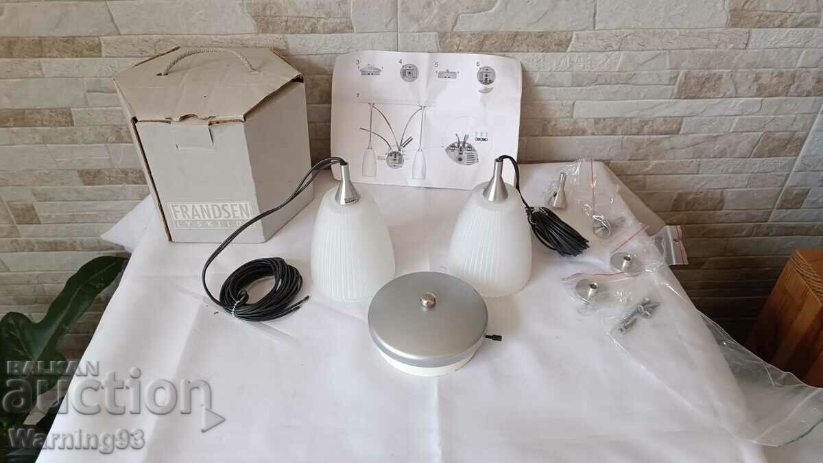 Hanging chandelier - double - NAPOLI - FRANDSEN LYSKILDE -DENMARK with price 30.00 BGN | € 15.34 Hanging chandelier - double - NAPOLI - FRANDSEN LYSKILDE -DENMARK with price 30.00 BGN | € 15.34