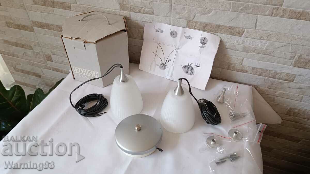 Auction Hanging chandelier - double - NAPOLI - FRANDSEN LYSKILDE -DENMARK Auction Hanging chandelier - double - NAPOLI - FRANDSEN LYSKILDE -DENMARK