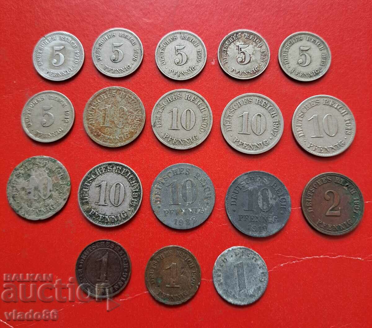 Old German non-recurring coins