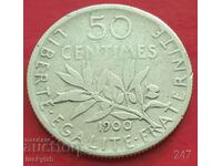 50 centimes 1900 - France - Silver