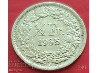 1/2 franc 1965 - Elveția - Argint