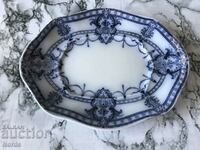 Porcelain plate with markings