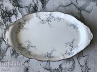 Porcelain plate with markings