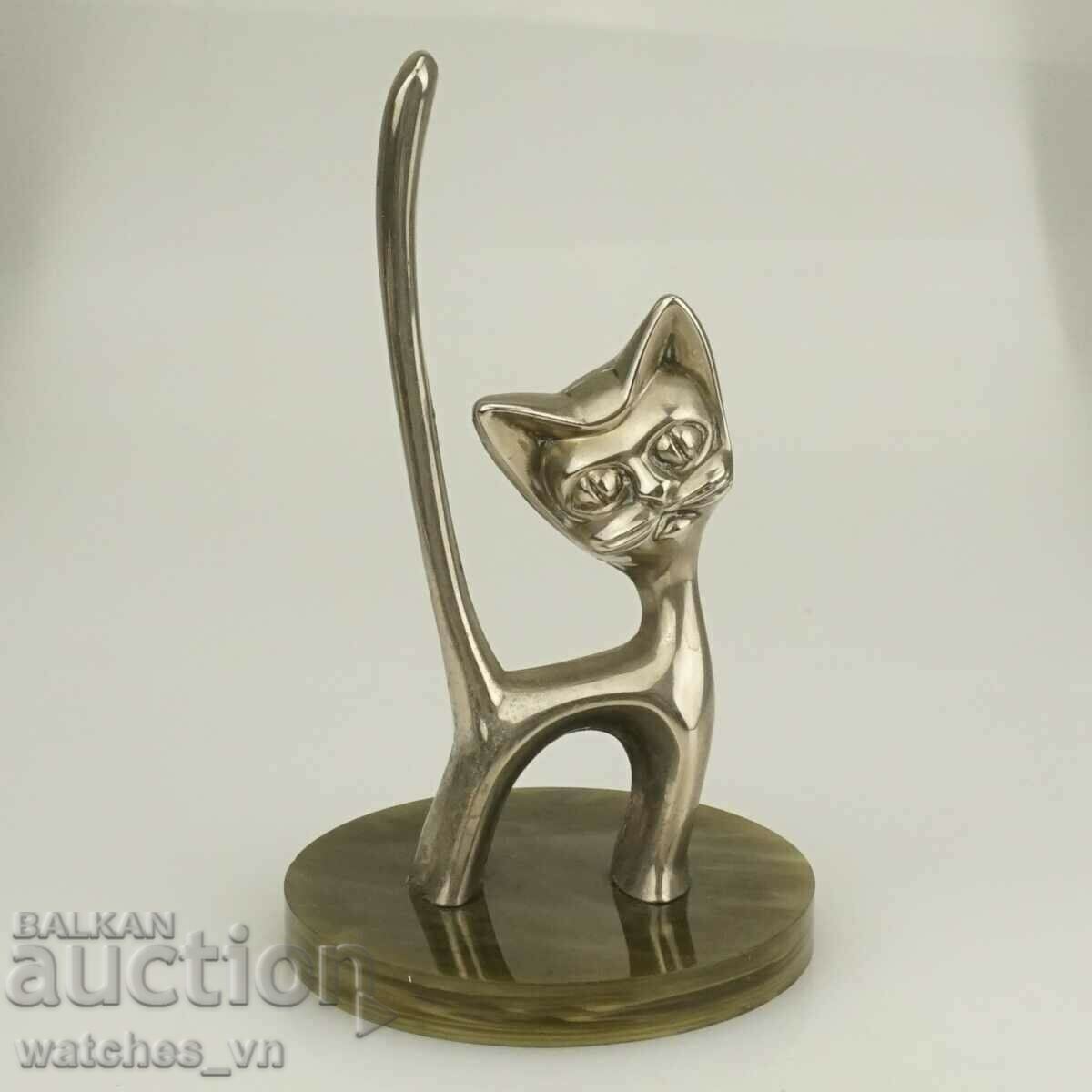 Old Rare Figure Sculpture Antique - Cat