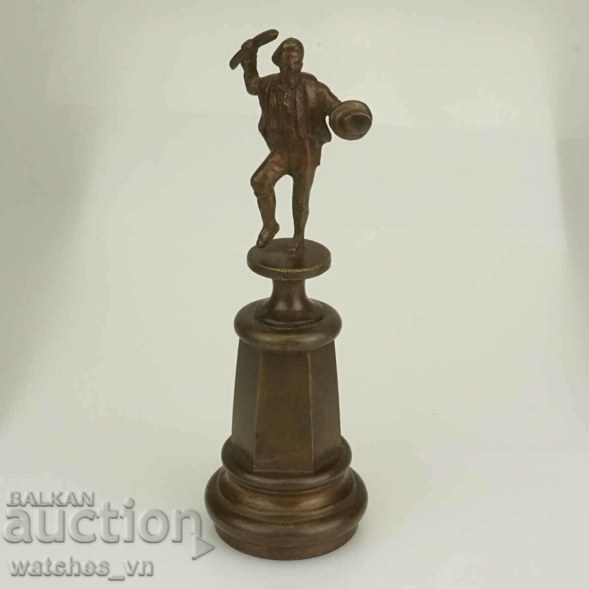 Old Rare Figure Bronze Sculpture Antique