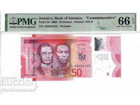 Jamaica 50 Dollars 2022 Pick 96 PMG 66