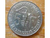 5 francs 1989 - West Africa