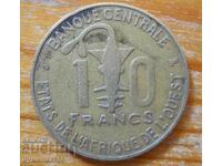 10 franci 1996 - Africa de Vest