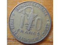 10 francs 1996 - West Africa