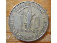 10 francs 1987 - West Africa