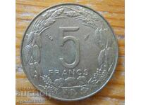 5 franci 1984 - Africa Centrală