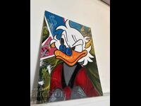 Pictură „Uncle Scrooge” cu vopsele acrilice