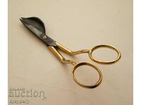 Old interesting Solingen Solingen Dreizack scissors with gilding