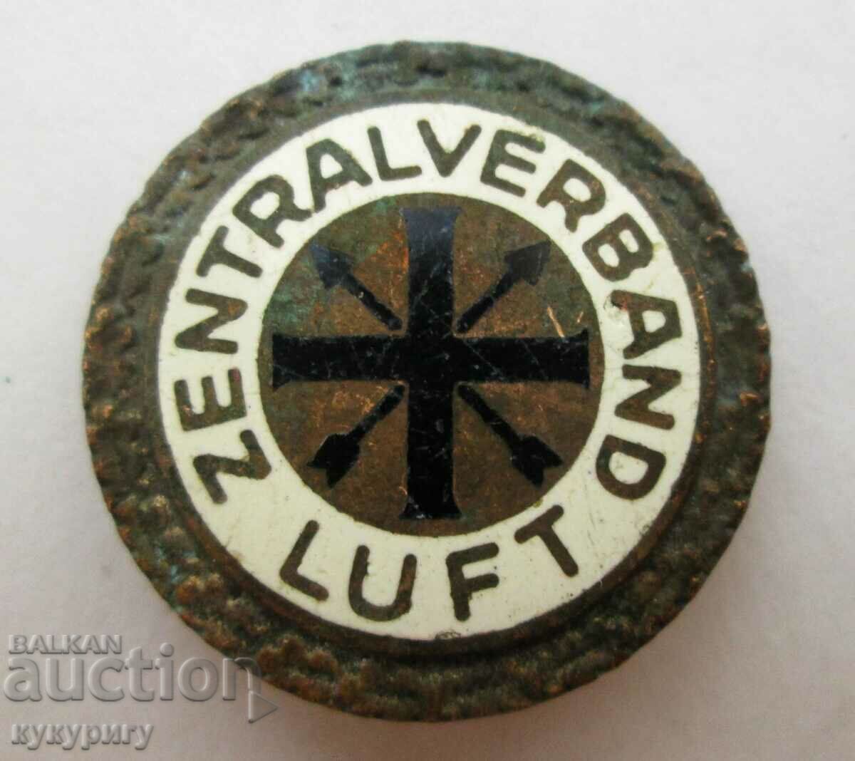 Old German sign aviation badge enamel