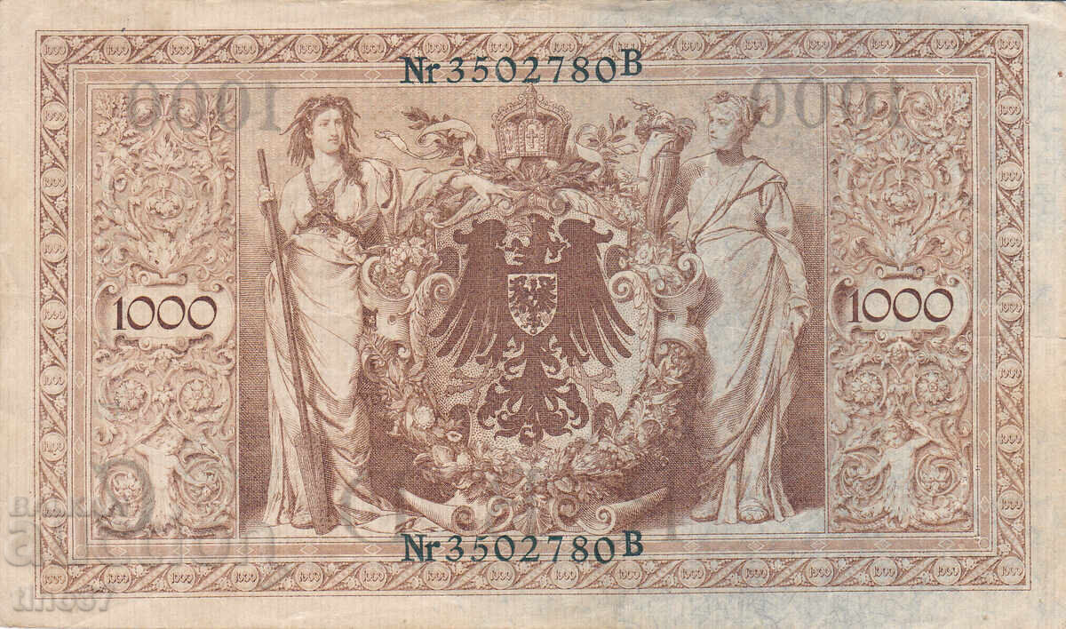 Auction  tino37 - GERMANY - 1000 MARKS /GREEN PRINT/ - 1910 - VF