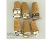 LOT Old silver-plated stoppers for wine bottles LOT