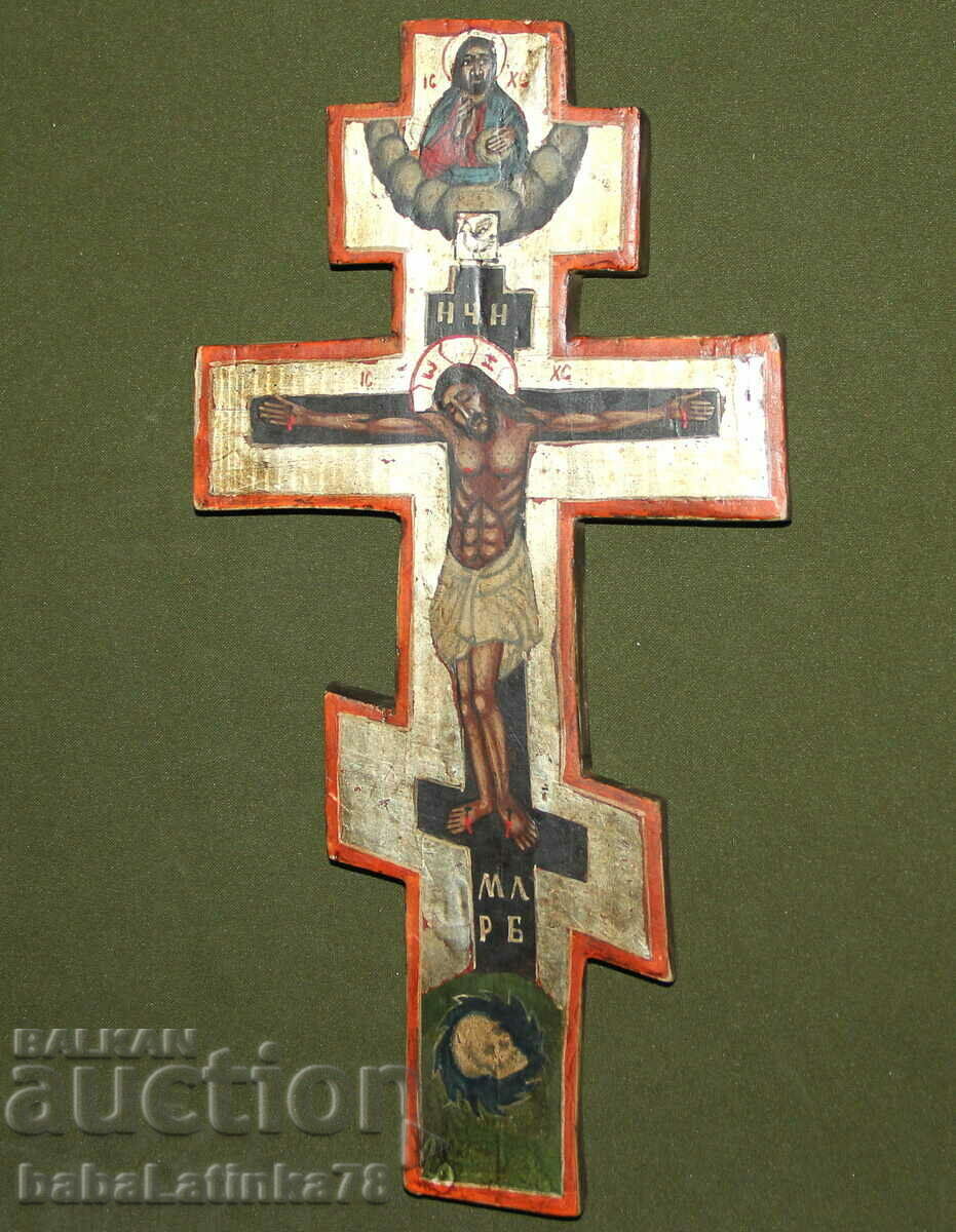 Hand painted wooden cross