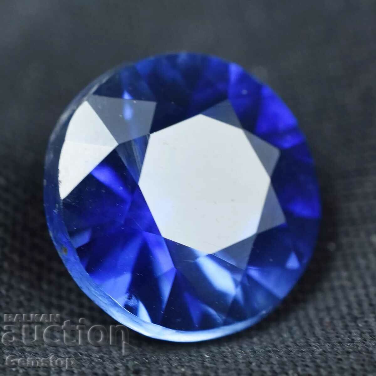 BZC! 0.75 carat natural tanzanite circle cert.GDL of 1 st!