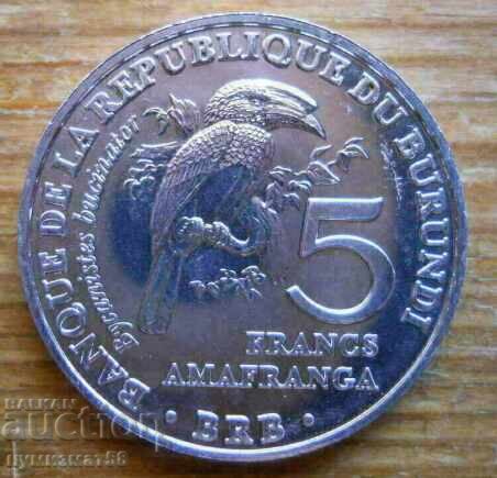 5 franci 2014 - Burundi