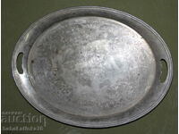 Large antique tray silver plated