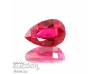 BZC! 0.85 ct natural ruby pear cert. GDL of 1 st!