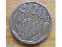 20 cents 1993 - South Africa