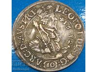 Austria 10 Kreuzer Leopold V Tirol argint - RAR!!!