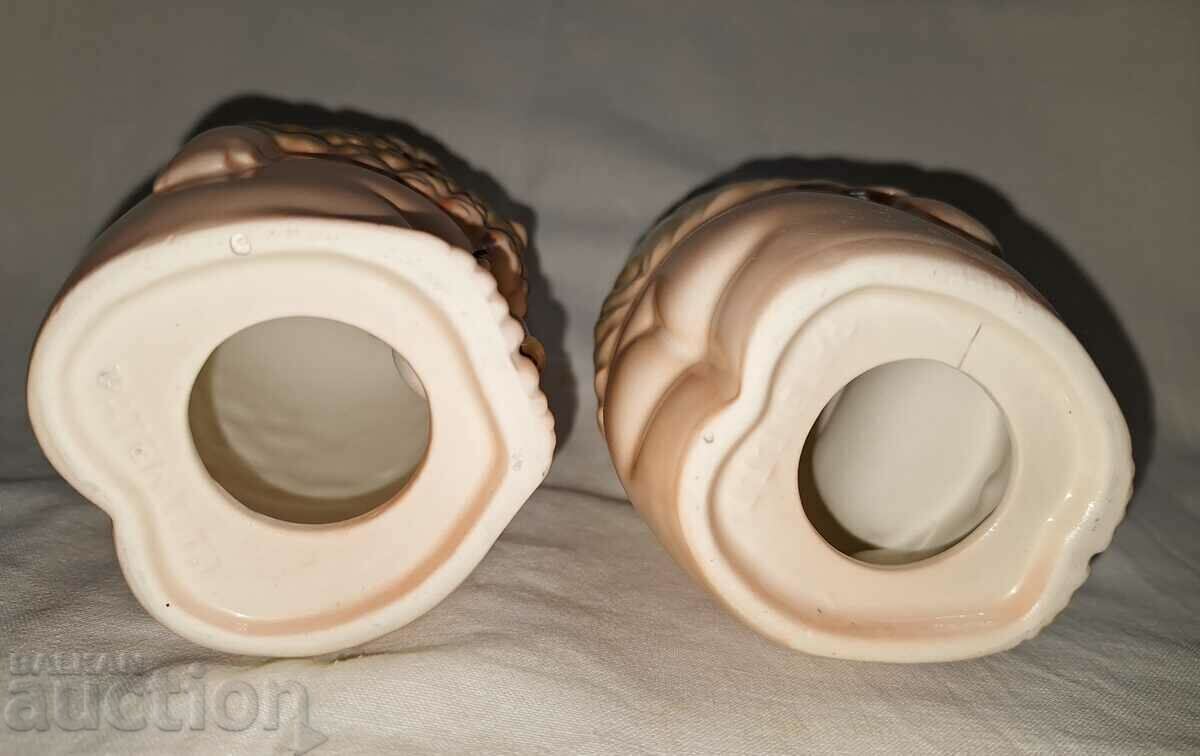 Pereche de pușculițe vechi din porțelan--brevet T.T - 6